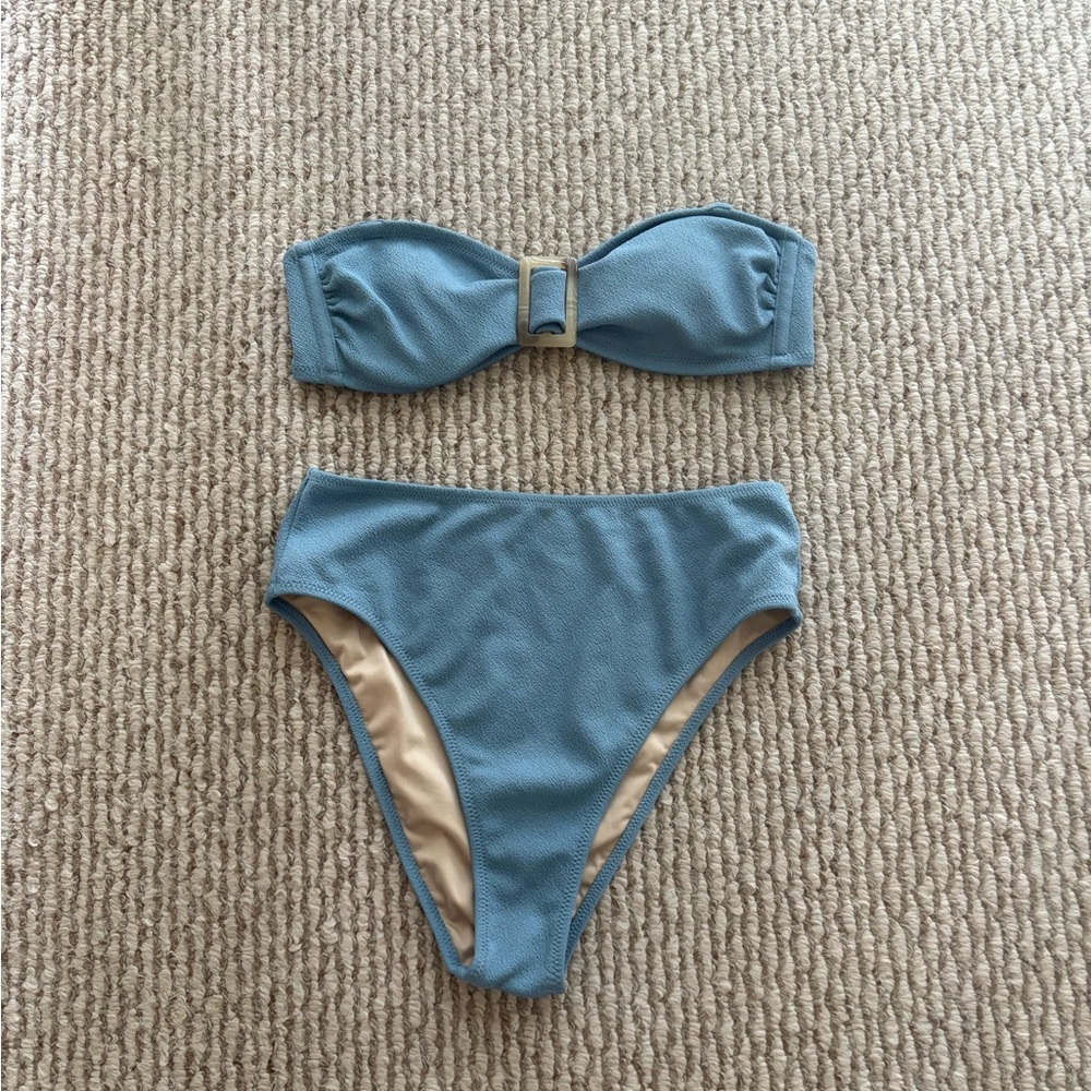 Shade & Shore Blue Bandeau Bikini Set